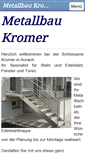 Mobile Screenshot of metallbau-kromer.de