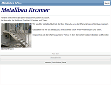 Tablet Screenshot of metallbau-kromer.de